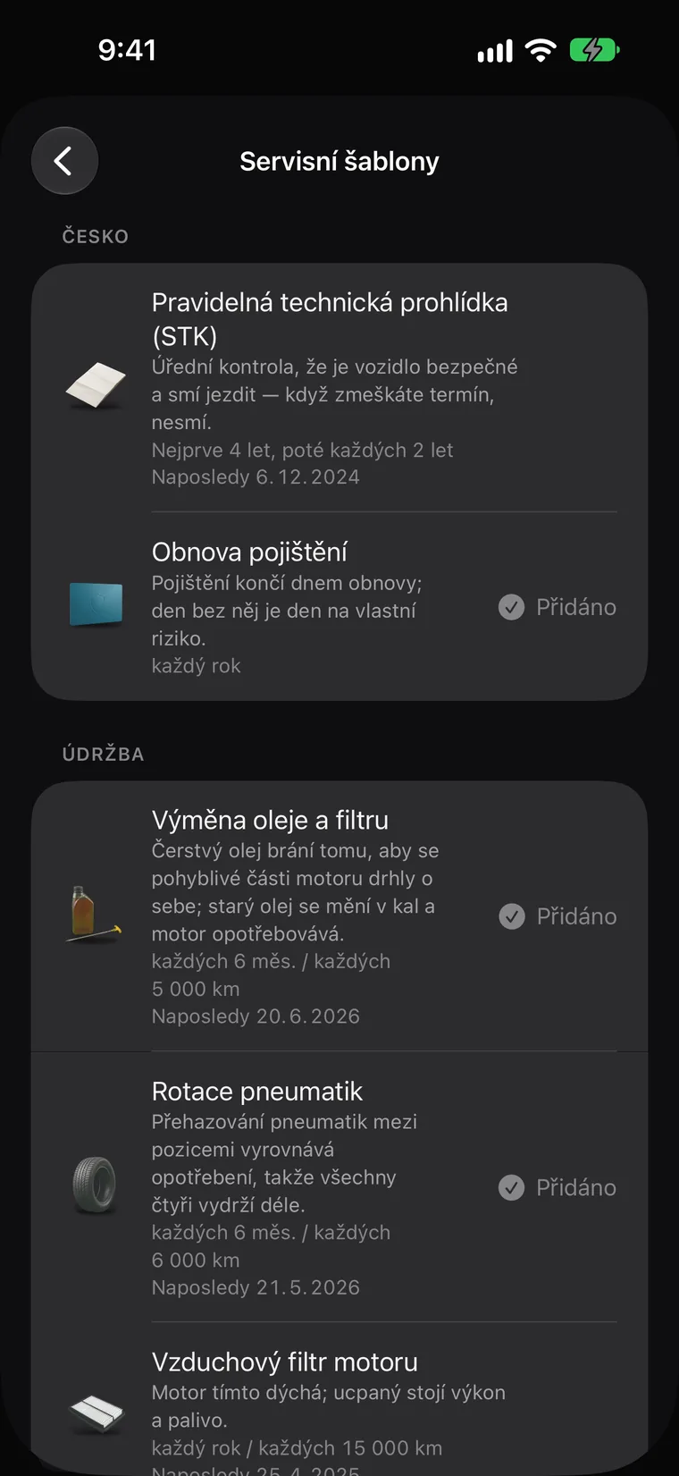 Zákonné přednastavené hodnoty pro vaši zemi