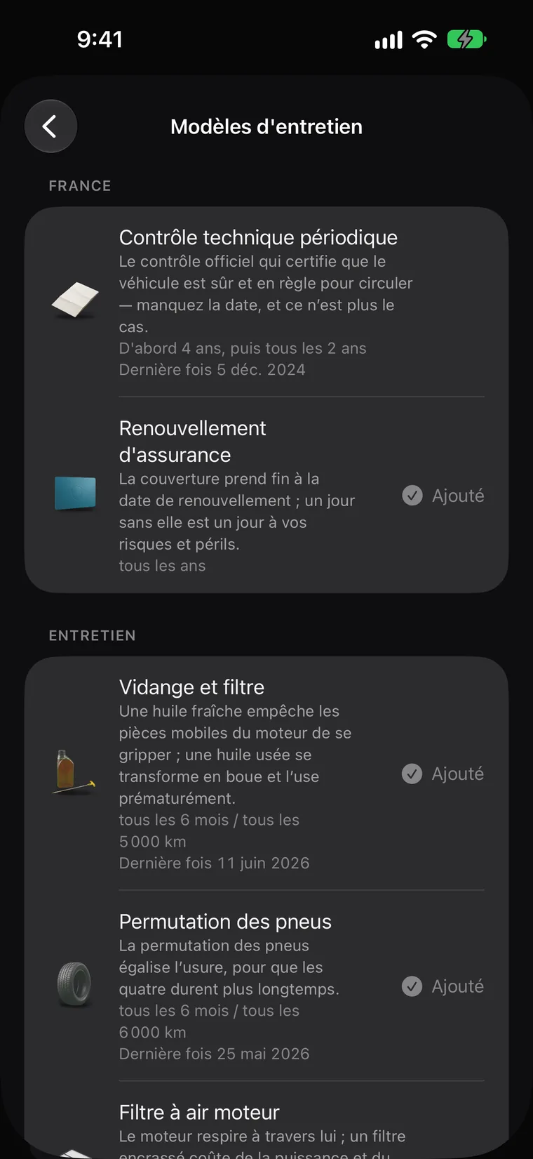 Valeurs légales préréglées pour votre pays