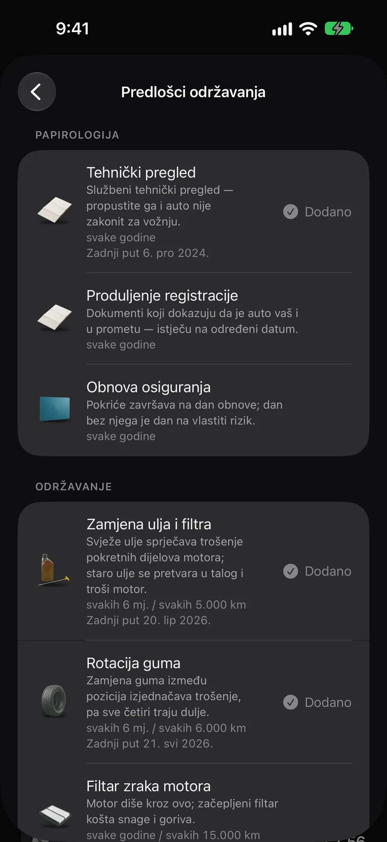 Zakonske zadane vrijednosti za vašu zemlju