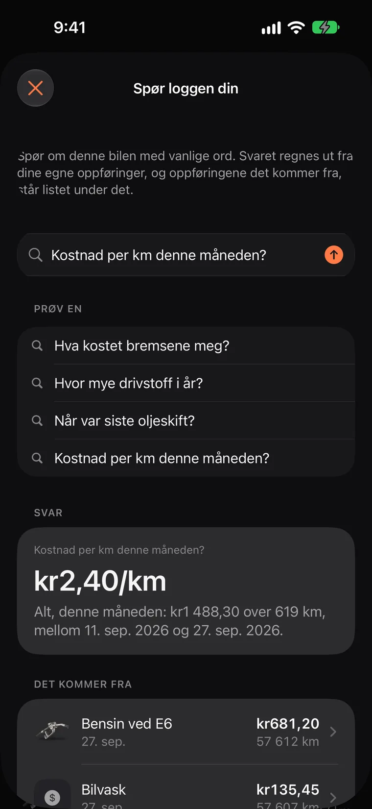 Spør loggen din med egne ord på iPhone med Apple Intelligence