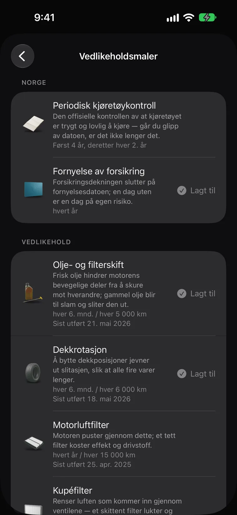 Lovpålagte standardverdier for ditt land