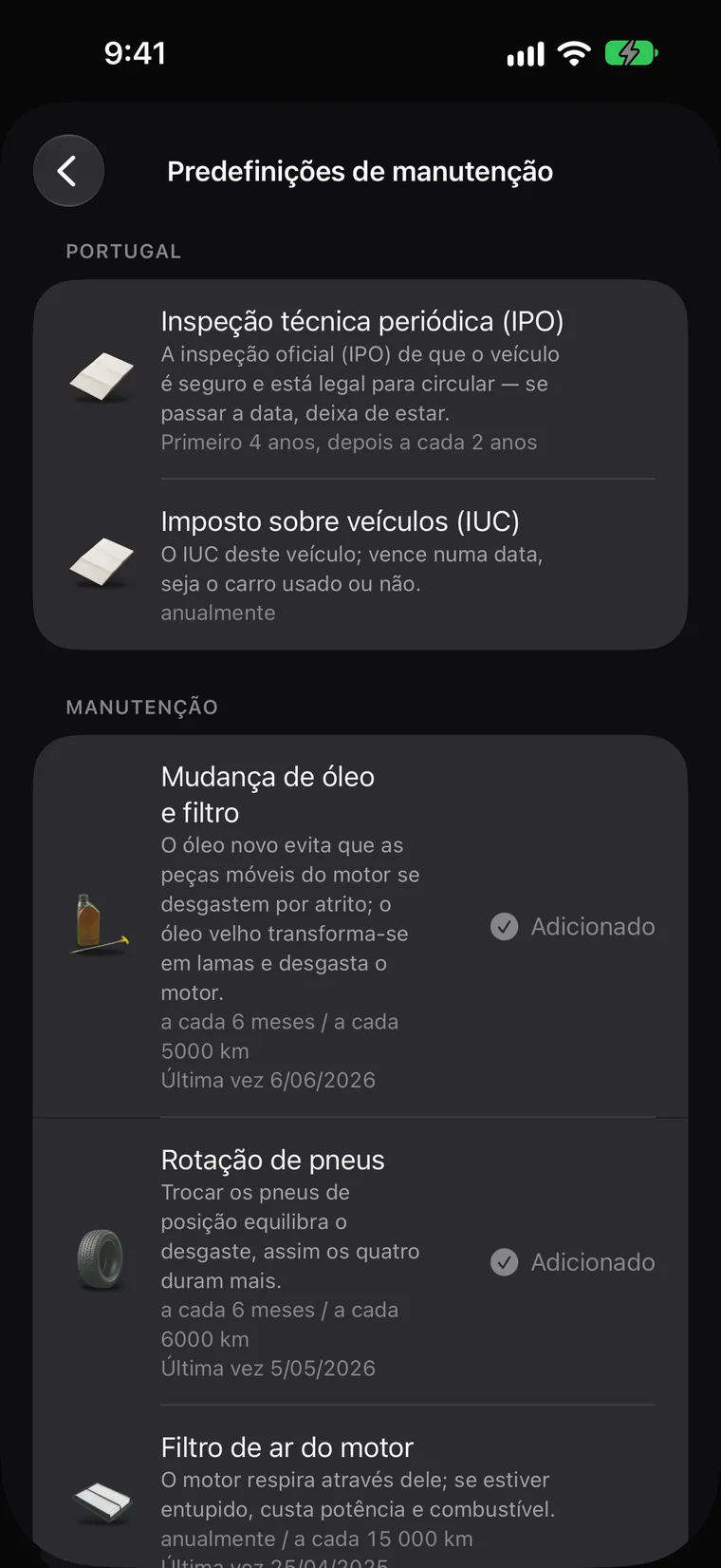Valores predefinidos legais para o teu país