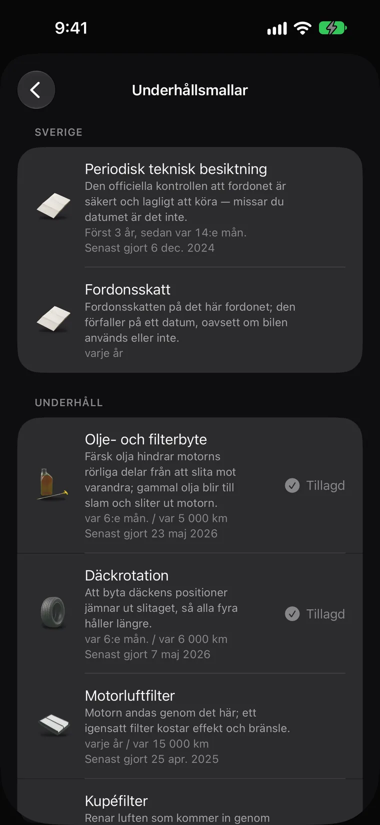 Lagstadgade standardvärden för ditt land