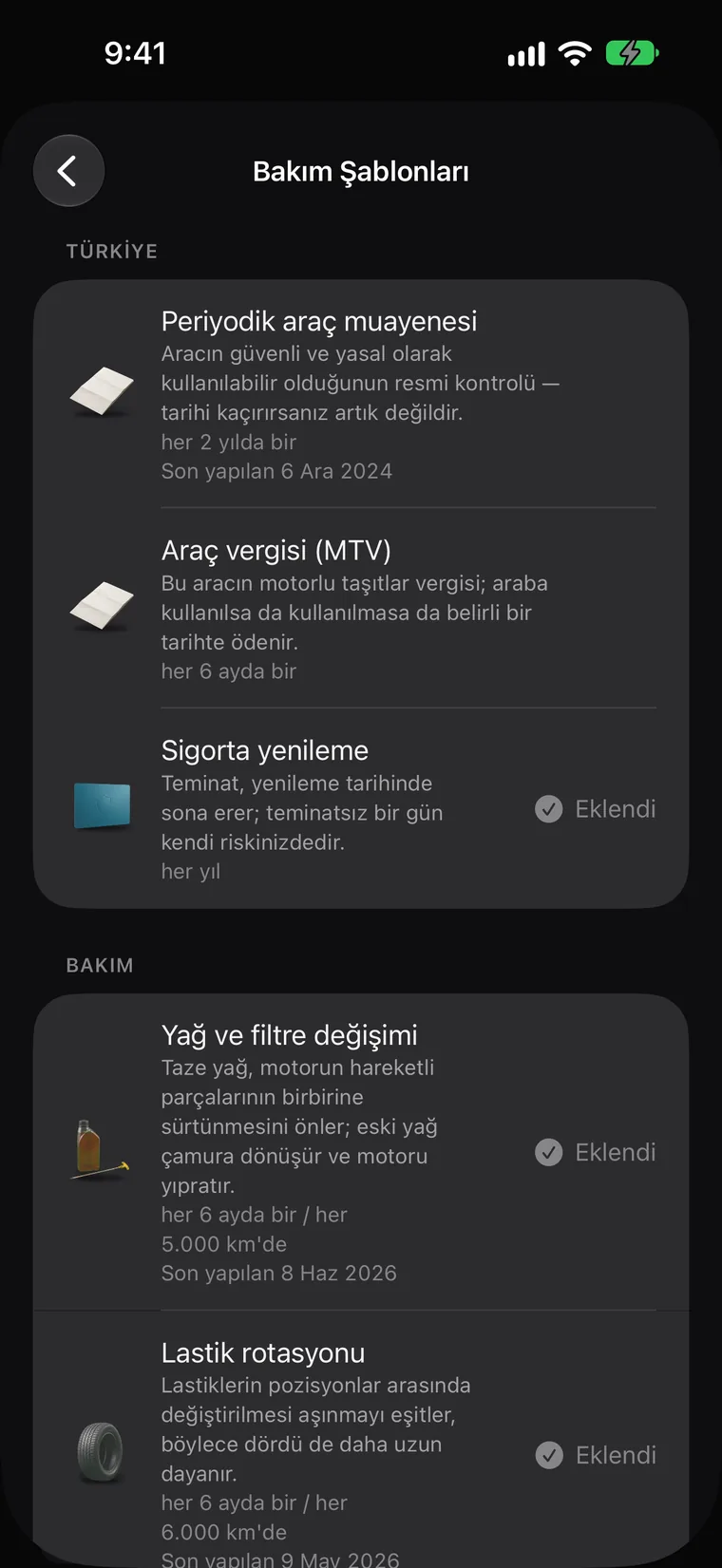Ülkeniz için yasal ön ayarlar